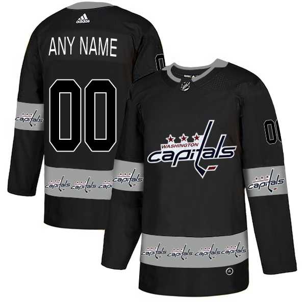Customized Men's Washington Capitals Black Team Logos Fashion Adidas Jersey,We sell and wholesale Customized Men's Washington Capitals Black Team Logos Fashion Adidas Jersey on line form chian!